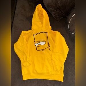 Yellow Bart Simpson Kids Hoodie Youth XL
